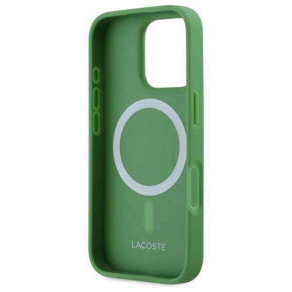 Lacoste LCHMP16XPVCN iPhone 16 Pro Max green hardcase Iconic Petit Pique MagSafe