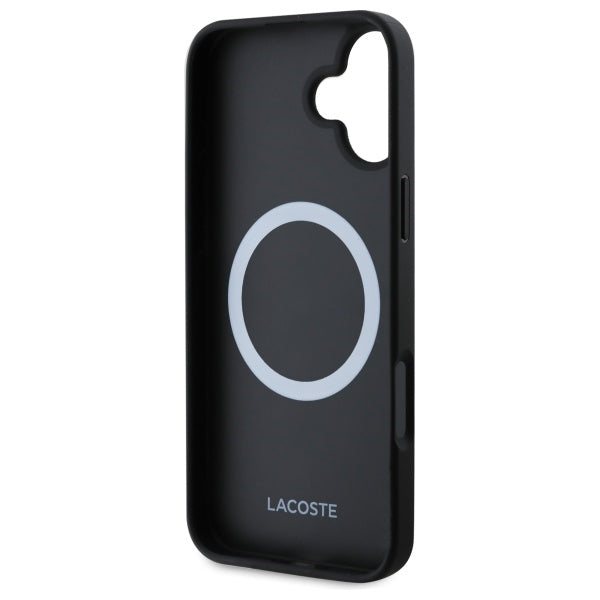 Lacoste LCHMP16MPVCK iPhone 16 Plus black hardcase Iconic Petit Pique MagSafe