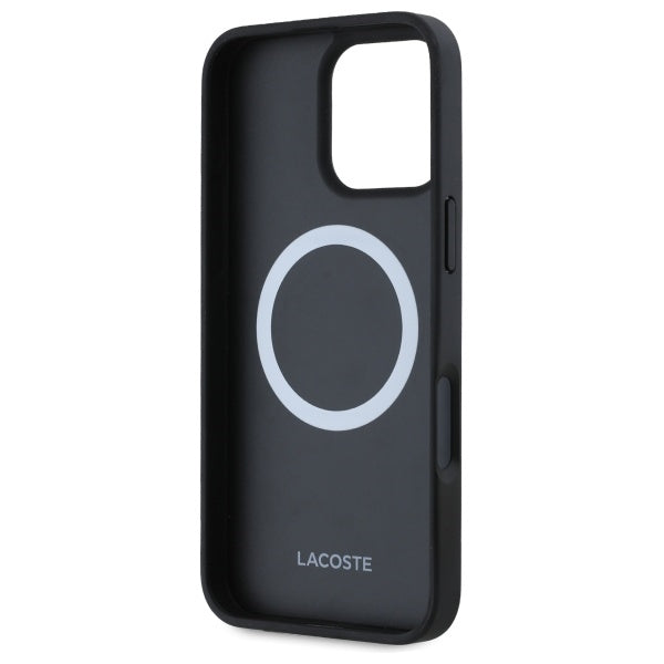 Lacoste LCHMP16XPVCK iPhone 16 Pro Max black hardcase Iconic Petit Pique MagSafe