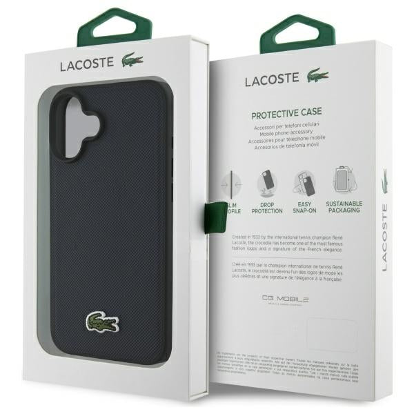 Lacoste LCHMP16SPVCV iPhone 16 navy hardcase Iconic Petit Pique MagSafe