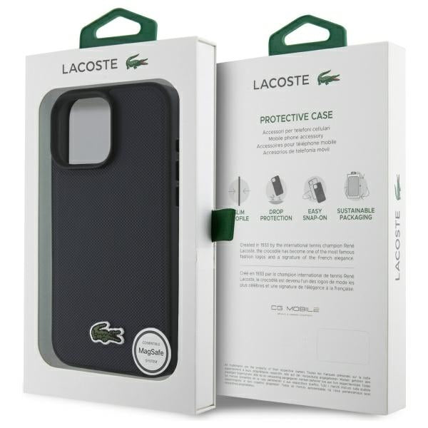 Lacoste LCHMP16XPVCV iPhone 16 Pro Max navy hardcase Iconic Petit Pique MagSafe