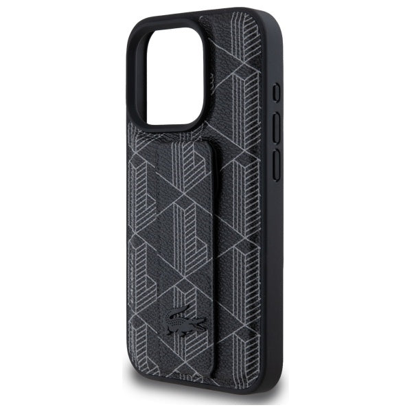 Lacoste LCHCP15XGSPBSK iPhone 15 Pro Max black hardcase Grip Stand Mono