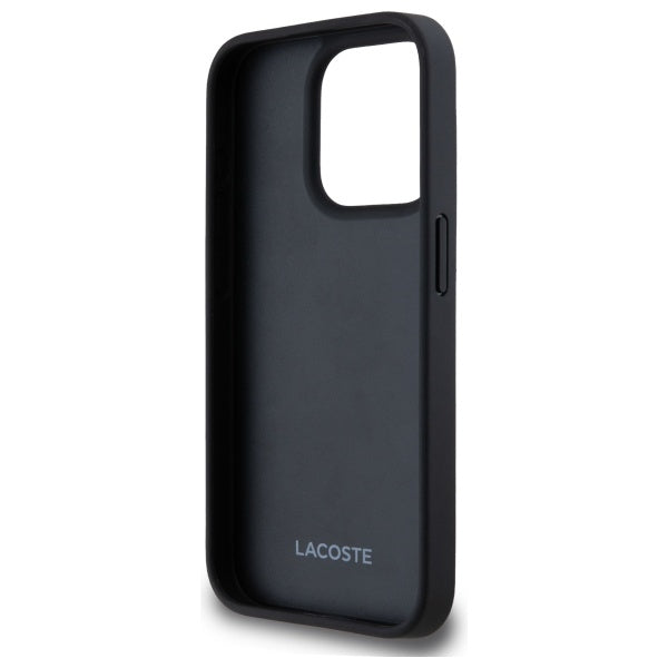 Lacoste LCHCP15XGSPBSK iPhone 15 Pro Max black hardcase Grip Stand Mono