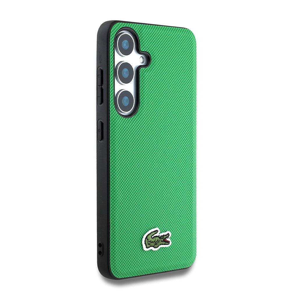 Lacoste Iconic Petit Pique Woven Logo MagSafe for Samsung Galaxy S25 green