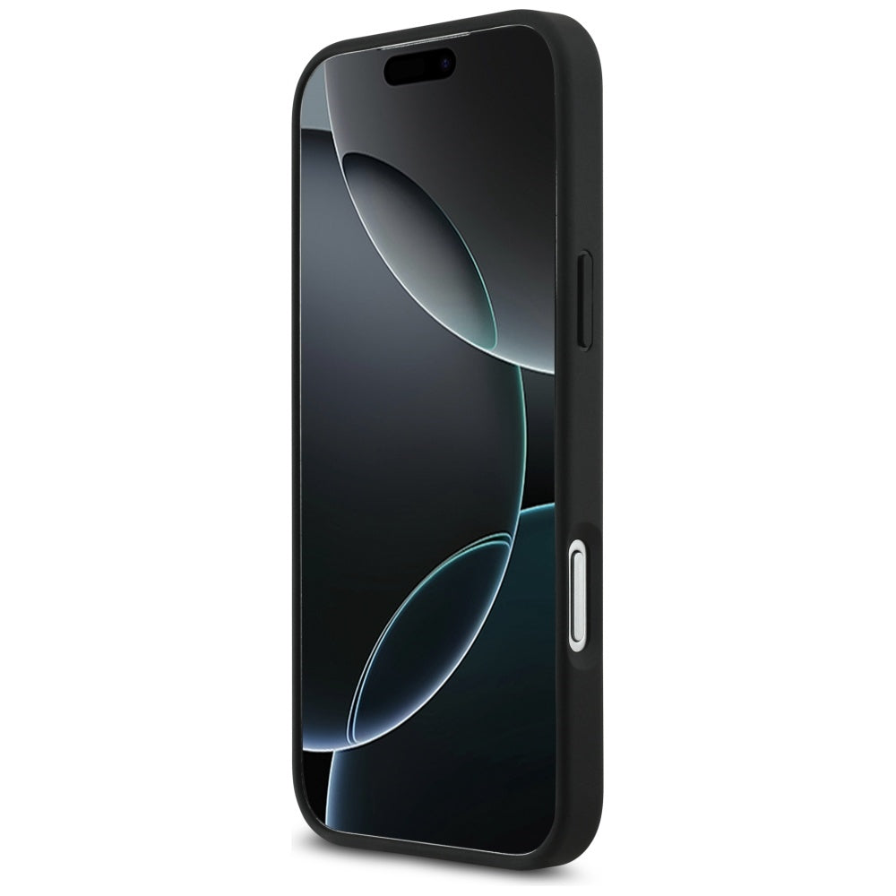 Lacoste LCHMP17XPLAK Petit Pique Lacquer Logo MagSafe Case for iPhone 17 Pro Max Black