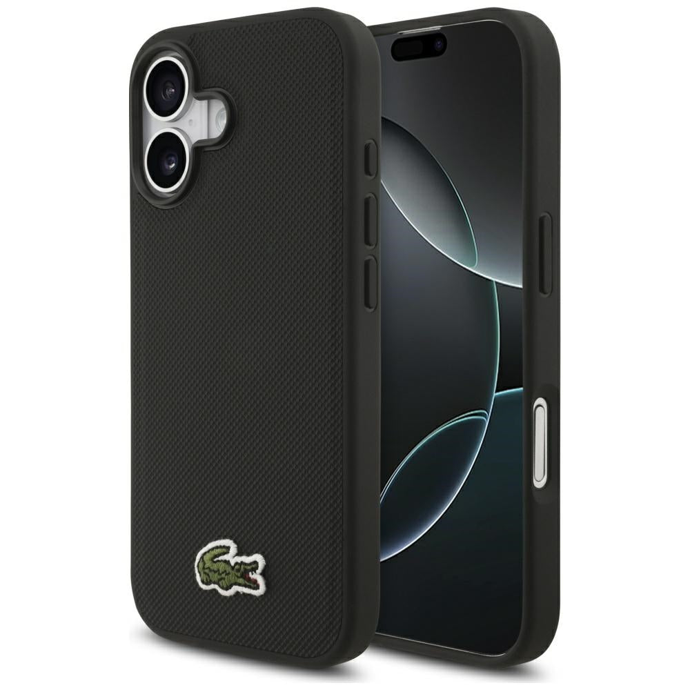 Lacoste LCHMP17SPVCK iPhone 17 black hardcase Iconic Petit Pique MagSafe
