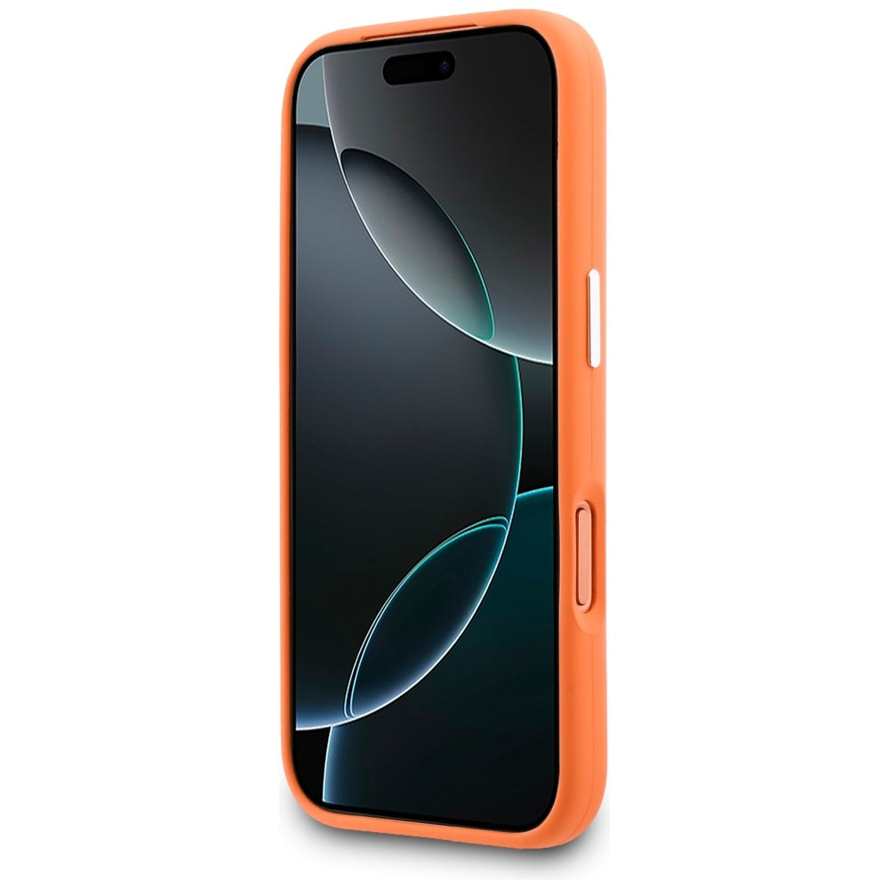 Lacoste LCHMP17LSLAO HC Silicone Metal Logo MagSafe Case for iPhone 17 Pro orange