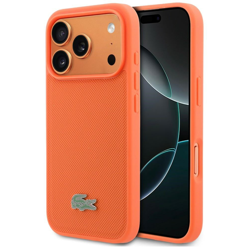 Lacoste LCHMP17LPLAO Petit Pique Lacquer Logo MagSafe for iPhone 17 Pro orange