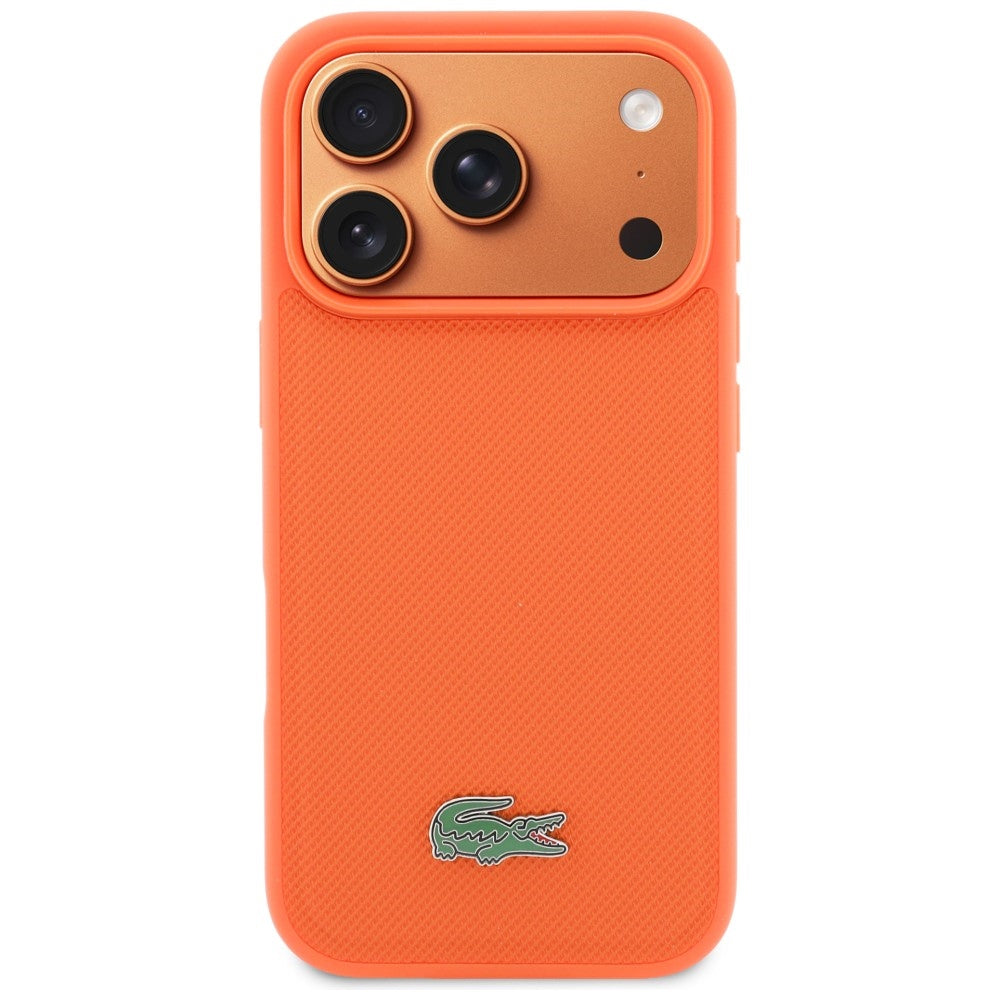 Lacoste LCHMP17LPLAO Petit Pique Lacquer Logo MagSafe for iPhone 17 Pro orange