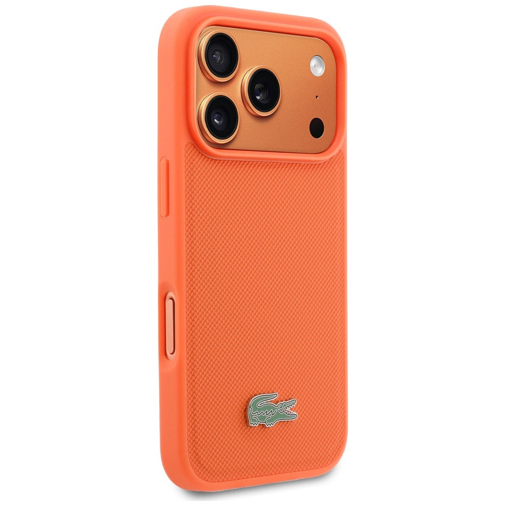 Lacoste LCHMP17LPLAO Petit Pique Lacquer Logo MagSafe for iPhone 17 Pro orange