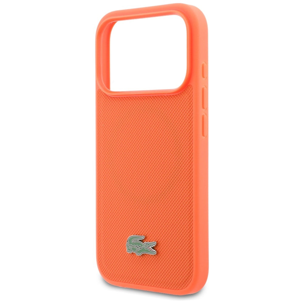 Lacoste LCHMP17LPLAO Petit Pique Lacquer Logo MagSafe for iPhone 17 Pro orange
