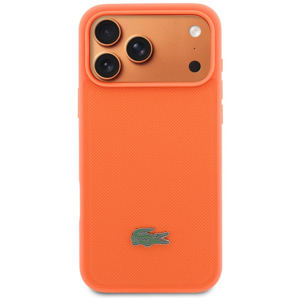 Lacoste LCHMP17XPLAO Petit Pique Lacquer Logo MagSafe for iPhone 17 Pro Max orange