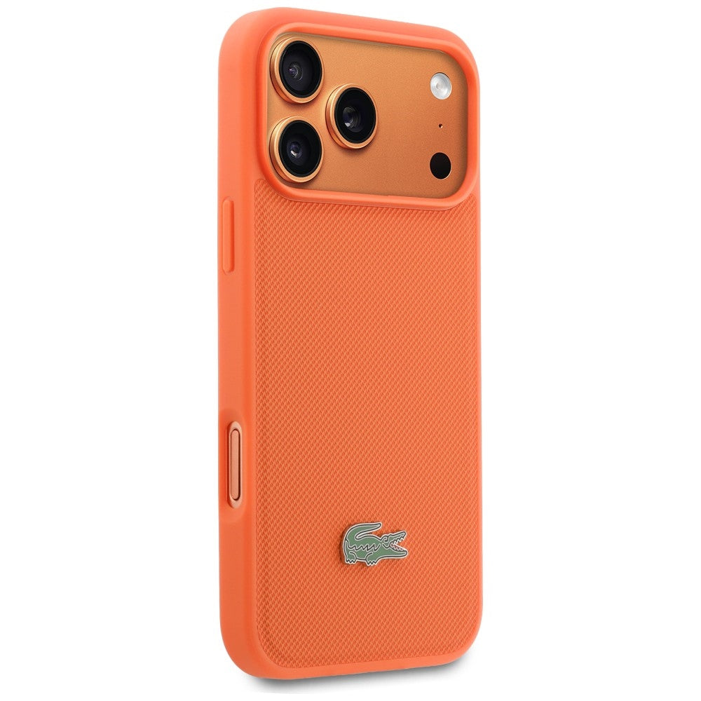 Lacoste LCHMP17XPLAO Petit Pique Lacquer Logo MagSafe for iPhone 17 Pro Max orange