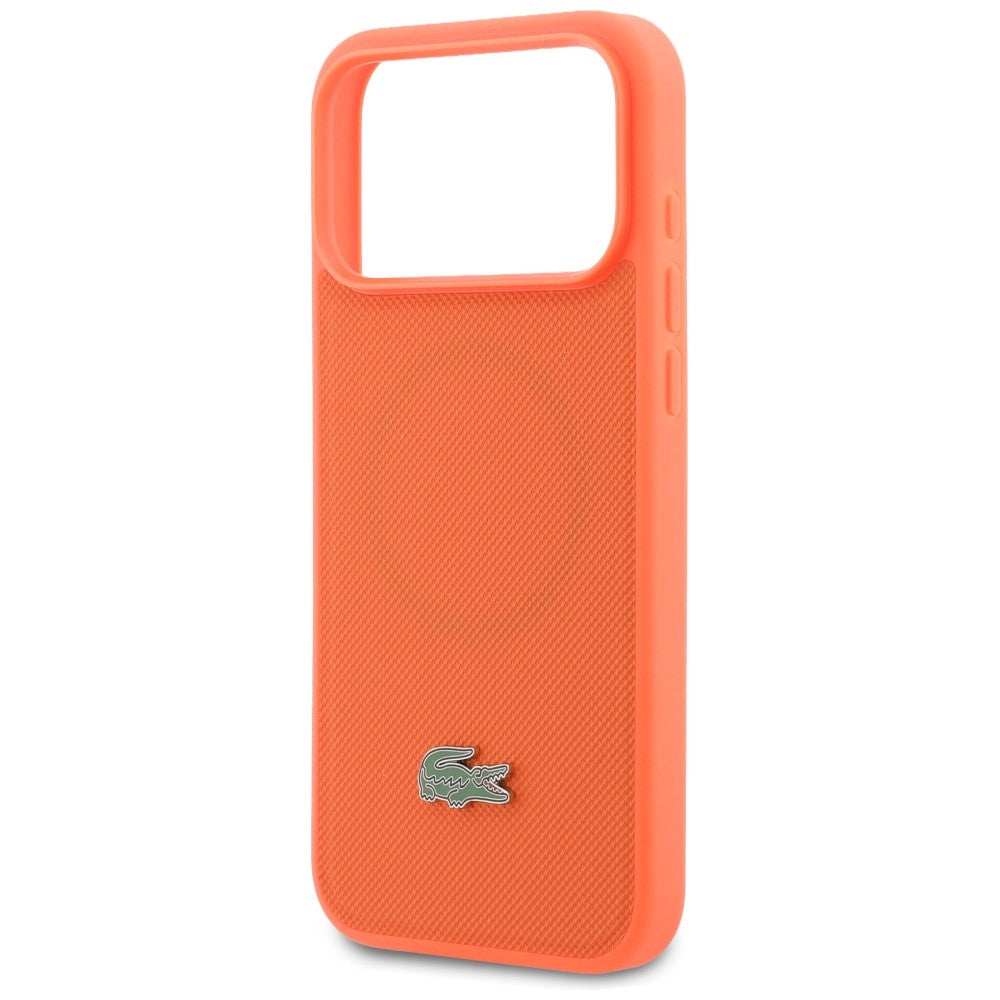 Lacoste LCHMP17XPLAO Petit Pique Lacquer Logo MagSafe for iPhone 17 Pro Max orange