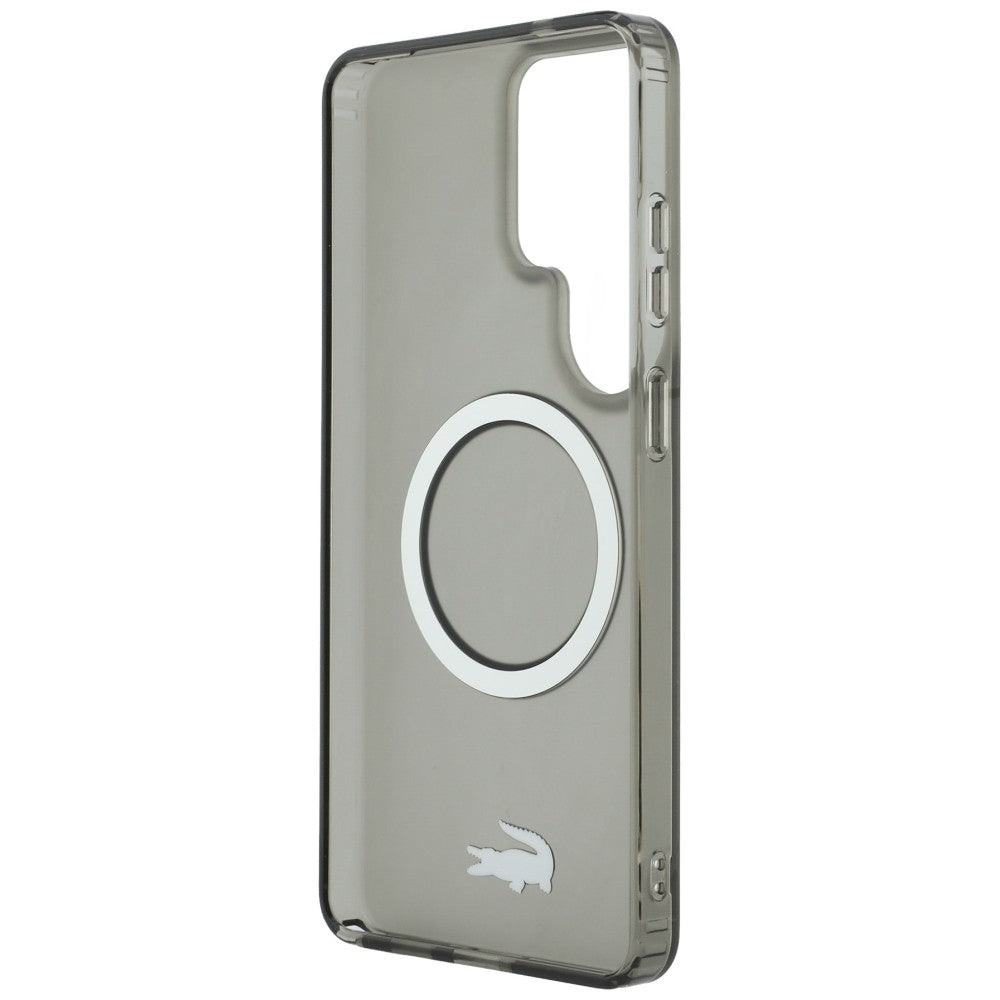 Case Lacoste Shockproof Frosted Gold Logo MagSafe for Samsung Galaxy S26 Ultra black