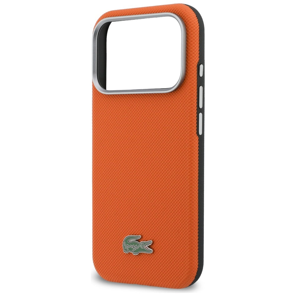 Lacoste LCSCMP17XPLAO Semi Wrap Petit Pique MagSafe for iPhone 17 Pro Max Orange