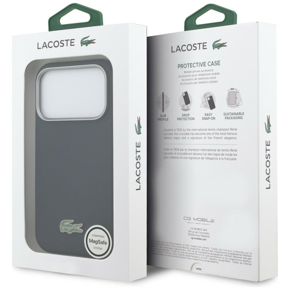 Lacoste LCSCMP17XPLAV Semi Wrap Petit Pique MagSafe for iPhone 17 Pro Max Navy Blue
