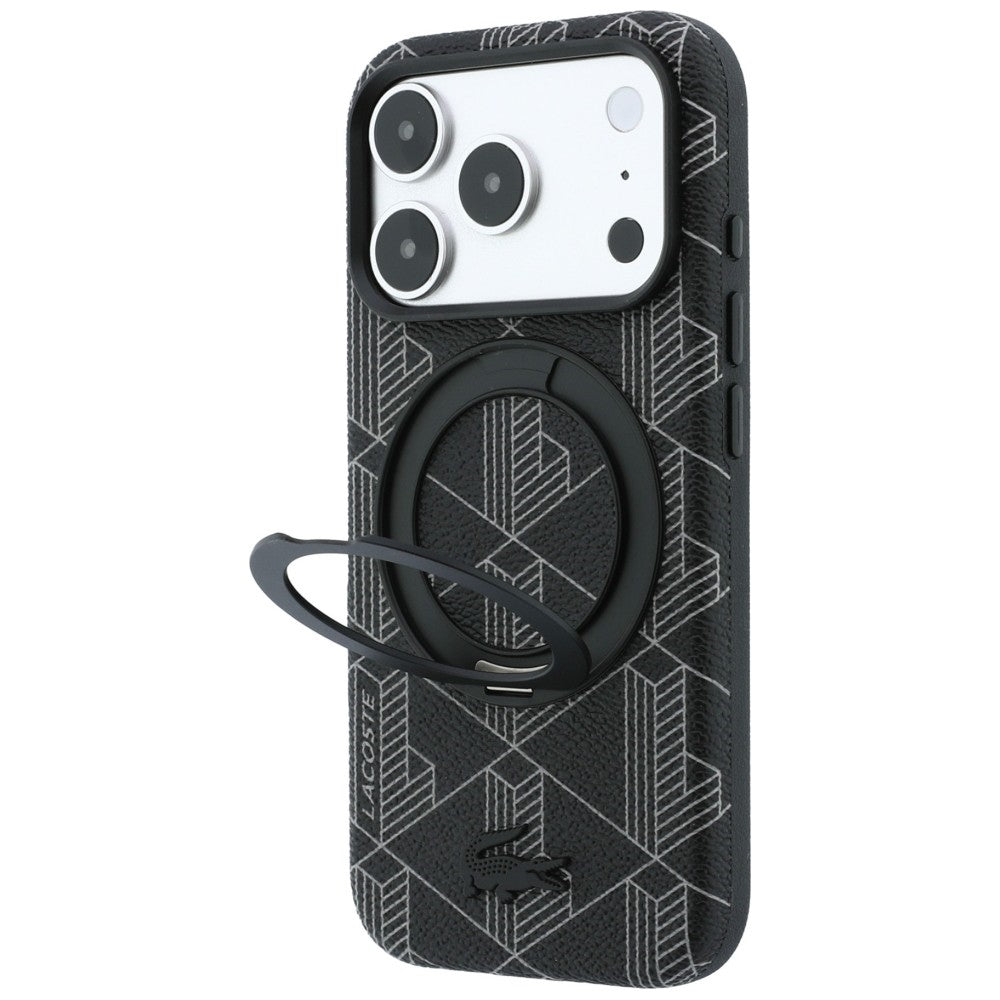 Lacoste LCHMP18L6PSWRBEMK Lacoste Blend with Ring Stand MagSafe for iPhone 18 Pro / 17 Pro black