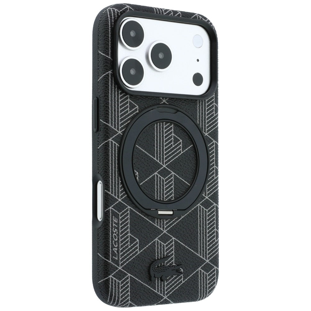 Lacoste LCHMP18L6PSWRBEMK Lacoste Blend with Ring Stand MagSafe for iPhone 18 Pro / 17 Pro black