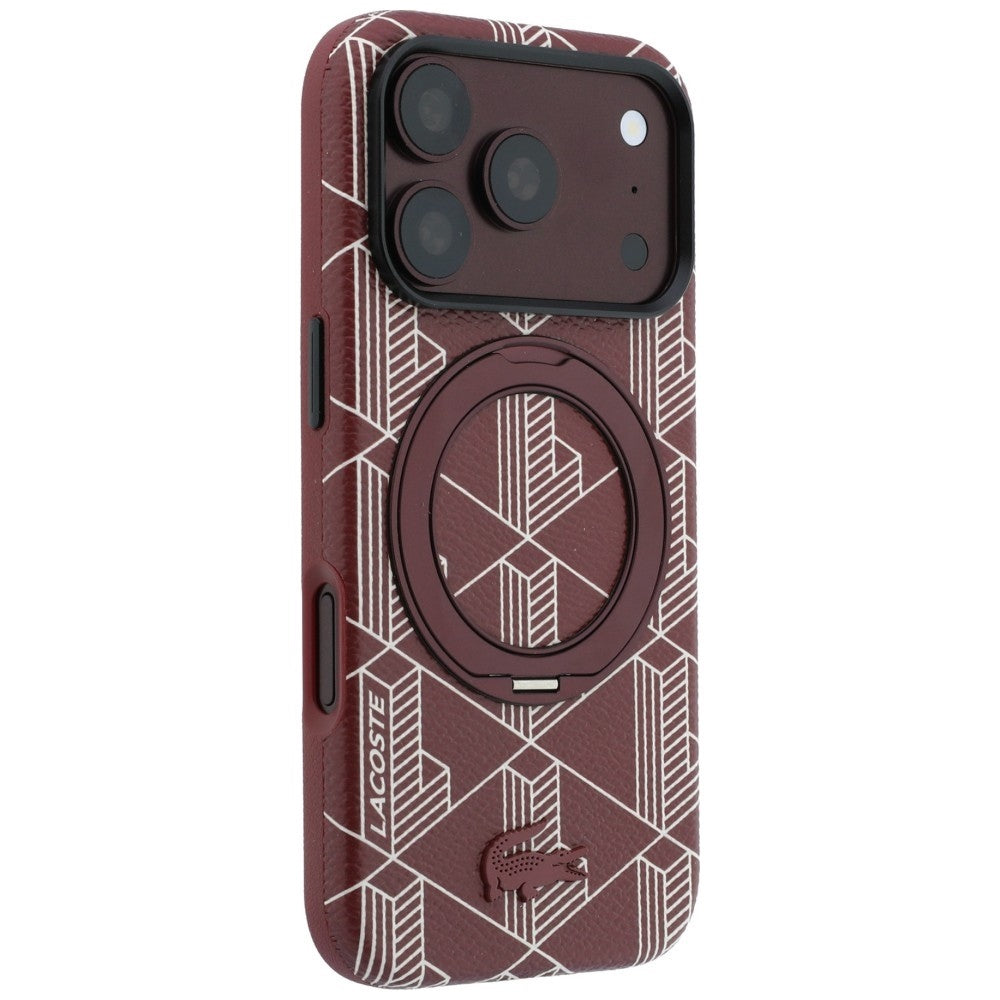 Lacoste LCHMP18L6PSWRBEMDR Lacoste Blend with Ring Stand MagSafe for iPhone 18 Pro / 17 Pro burgundy
