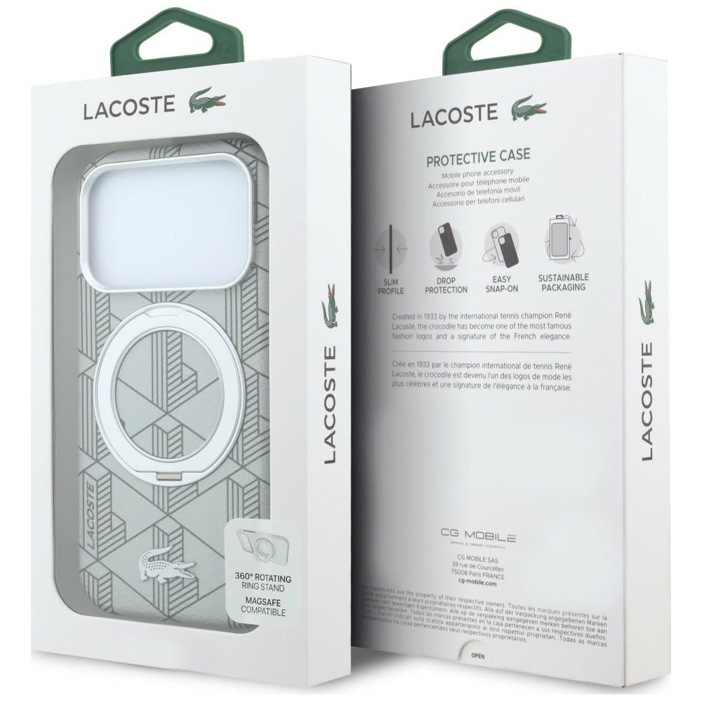 Lacoste LCHMP18L6PSWRBEMG Blend with Ring Stand MagSafe for iPhone 18 Pro / 17 Pro grey
