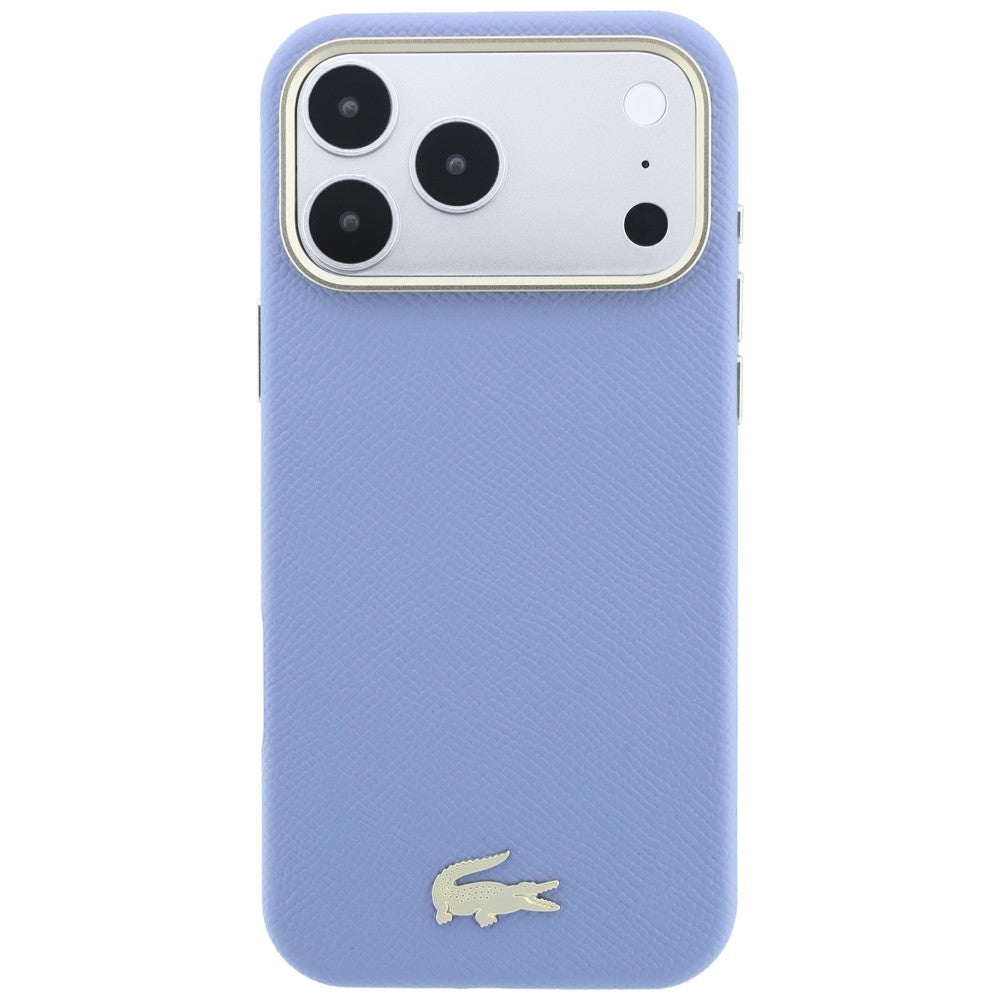 Lacoste LCHMP18X6PSWCELB Champs Elysees Embossed MagSafe Case for iPhone 18 Pro Max / 17 Pro Max Blue