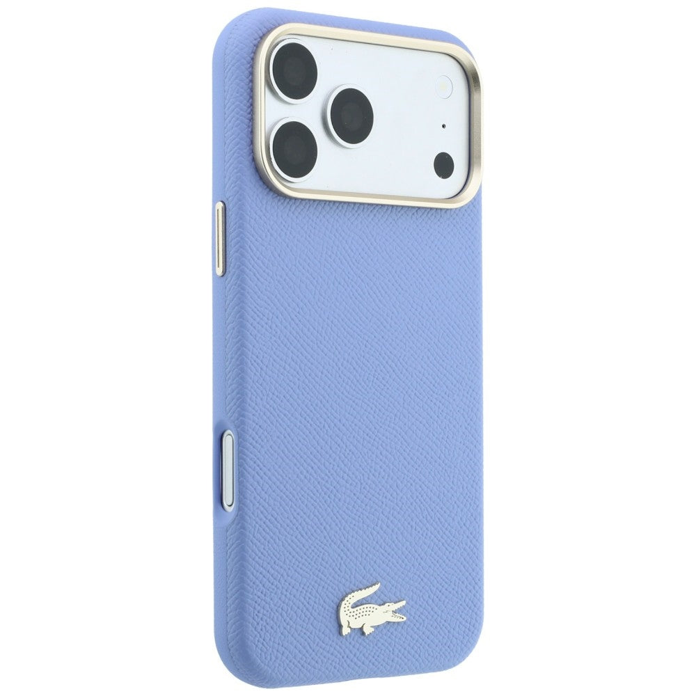 Lacoste LCHMP18X6PSWCELB Champs Elysees Embossed MagSafe Case for iPhone 18 Pro Max / 17 Pro Max Blue