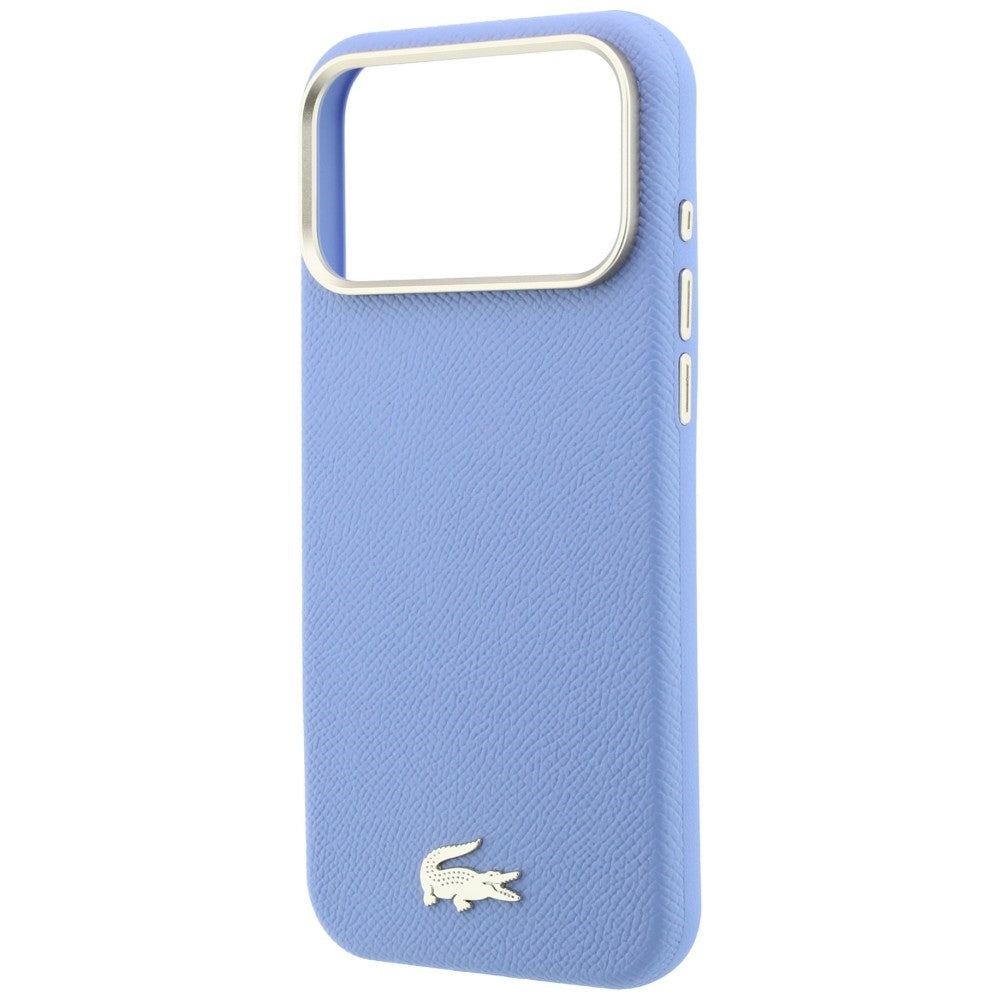 Lacoste LCHMP18X6PSWCELB Champs Elysees Embossed MagSafe Case for iPhone 18 Pro Max / 17 Pro Max Blue