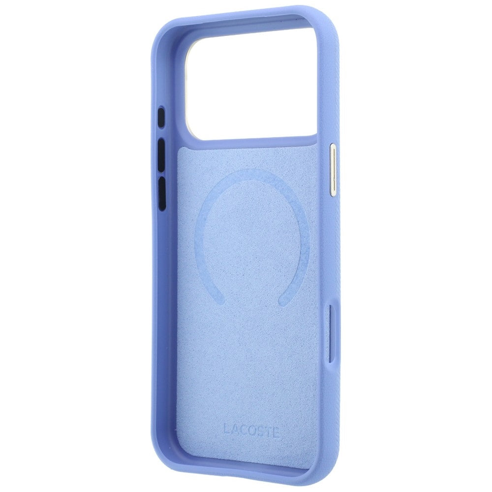 Lacoste LCHMP18X6PSWCELB Champs Elysees Embossed MagSafe Case for iPhone 18 Pro Max / 17 Pro Max Blue
