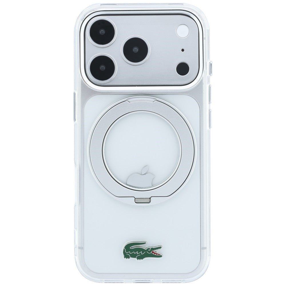 Lacoste IML Glossy Finish with Ring Stand MagSafe for iPhone 18 Pro / 17 Pro clear