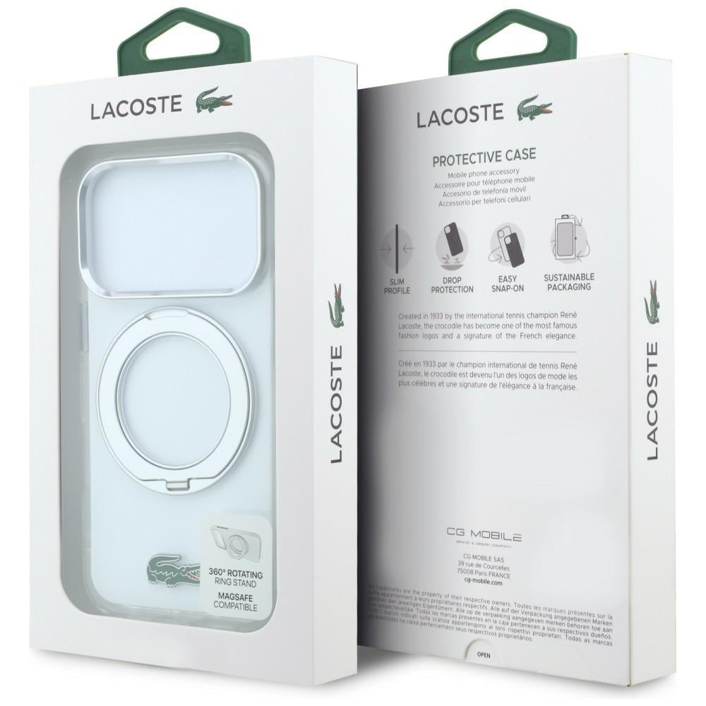Lacoste IML Glossy Finish with Ring Stand MagSafe for iPhone 18 Pro / 17 Pro clear