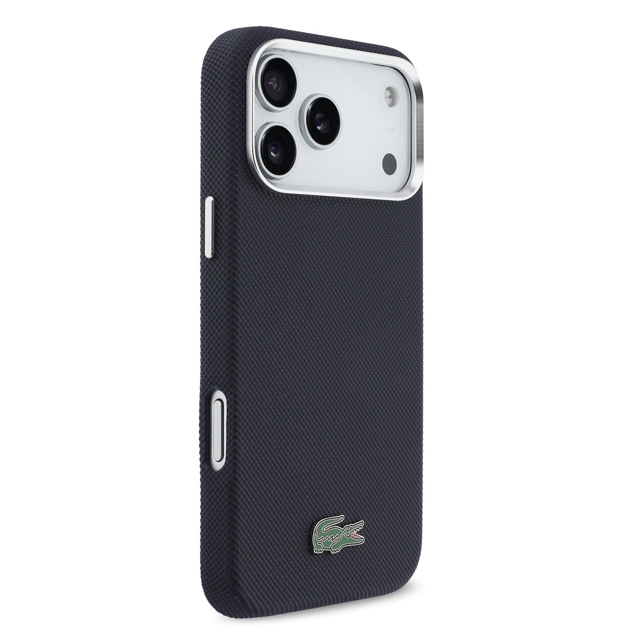 Lacoste LCFCMP17LPLAV iPhone 17 Pro Max Navy Hardcase Full Wrap Petit Pique PVC MagSafe