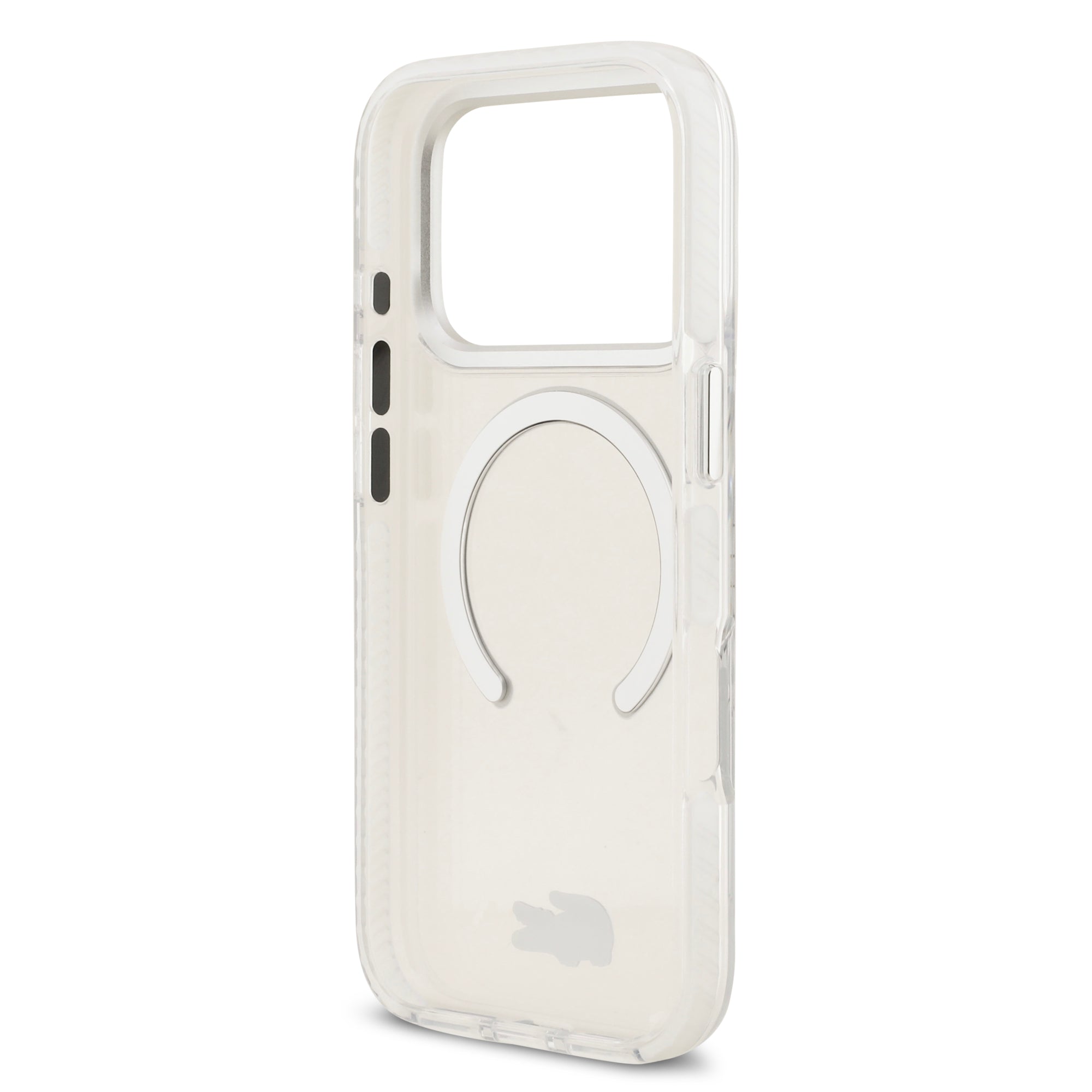 LACOSTE HardCase MagSafe SHOCKProOF Transparent FROSTED CLEAR / WHITE iPhone 17 Pro