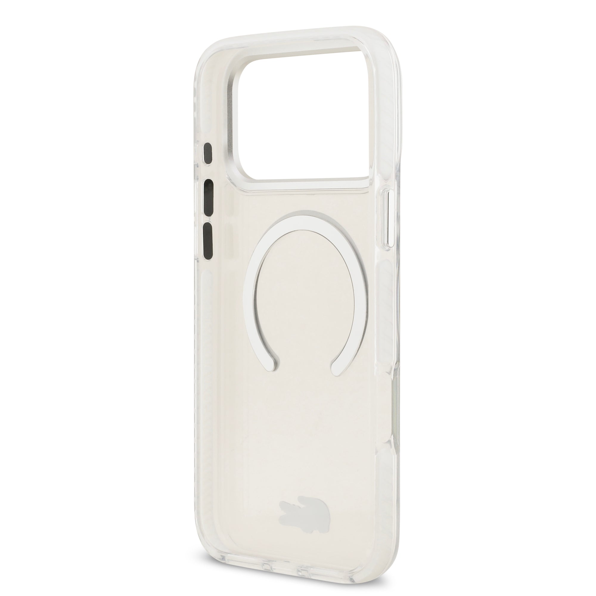 LACOSTE HardCase MagSafe SHOCKProOF Transparent FROSTED CLEAR / WHITE iPhone 17 Pro Max