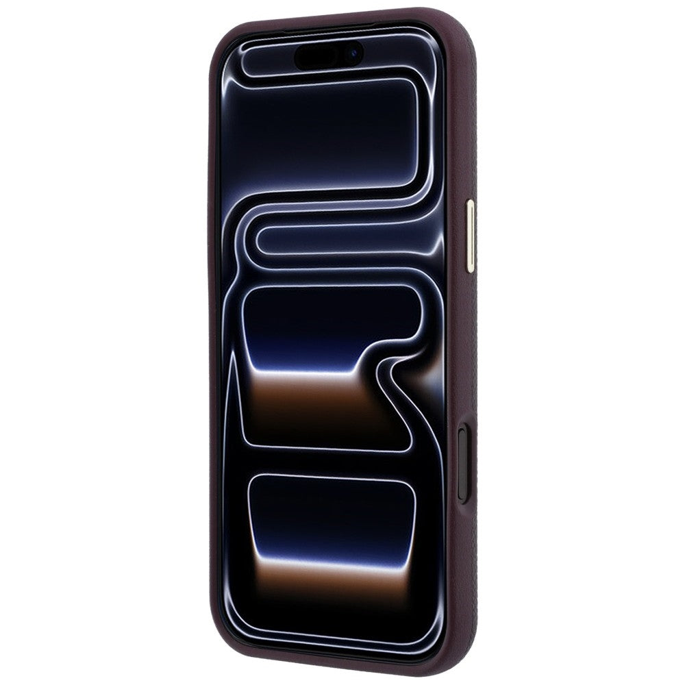 Lacoste LCHMP18L6PSWCEDR Champs Elysees Embossed MagSafe for iPhone 18 Pro / 17 Pro burgundy
