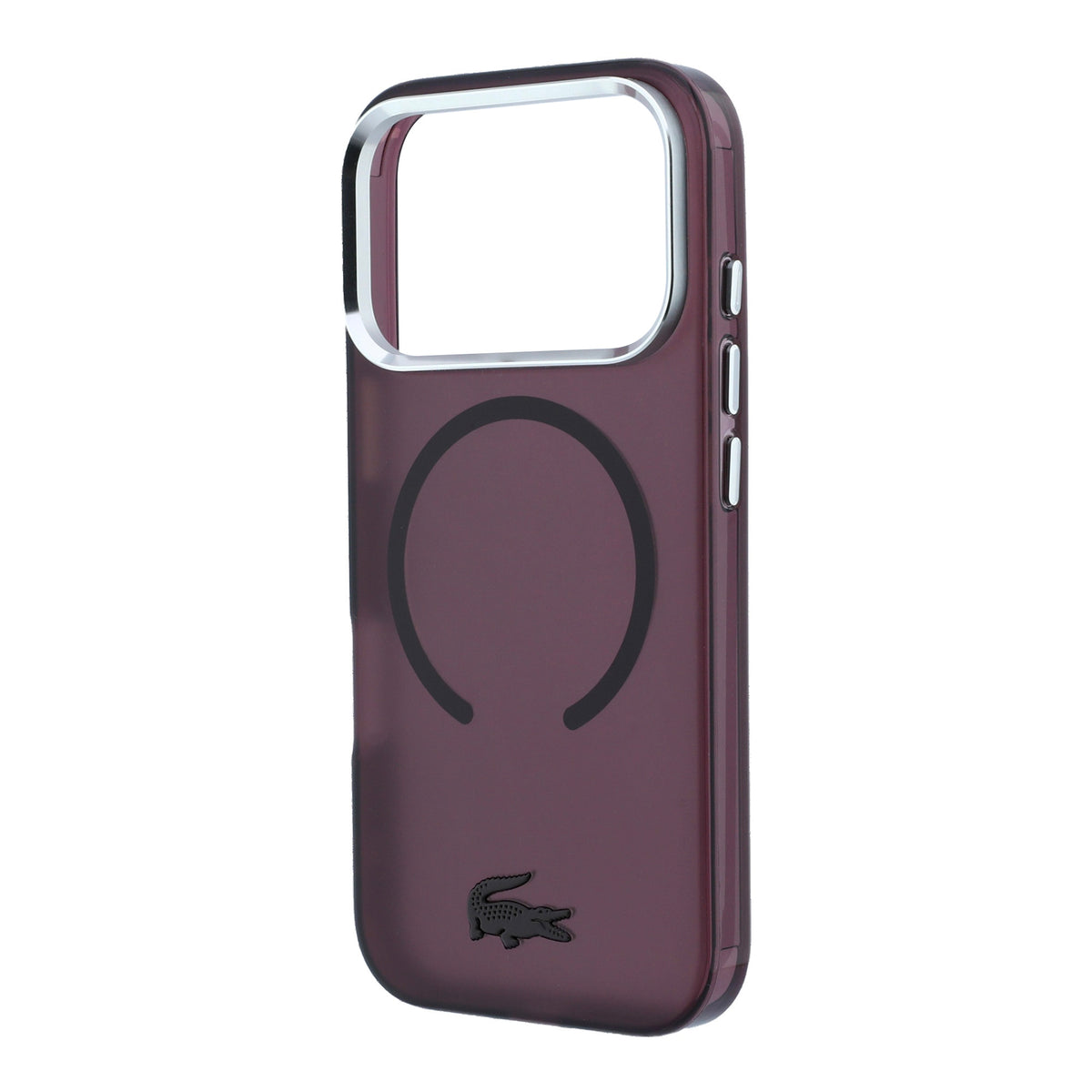 Lacoste LCHMP18L6UFRTDR IML Frosted MagSafe Case for iPhone 18 Pro / 17 Pro Burgundy