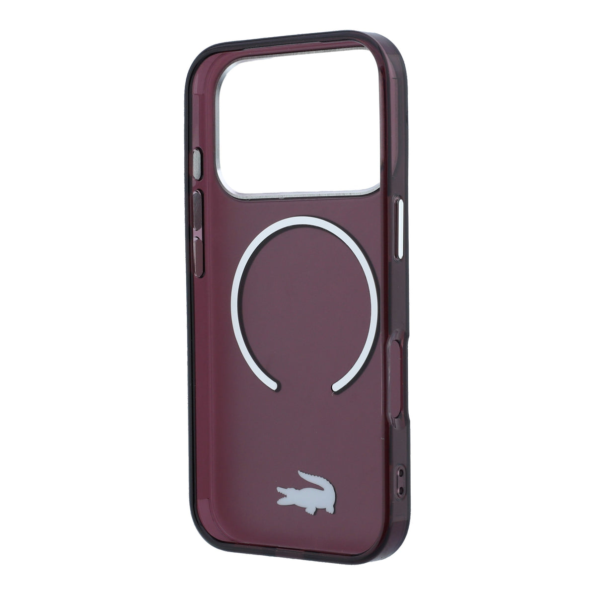 Lacoste LCHMP18L6UFRTDR IML Frosted MagSafe Case for iPhone 18 Pro / 17 Pro Burgundy