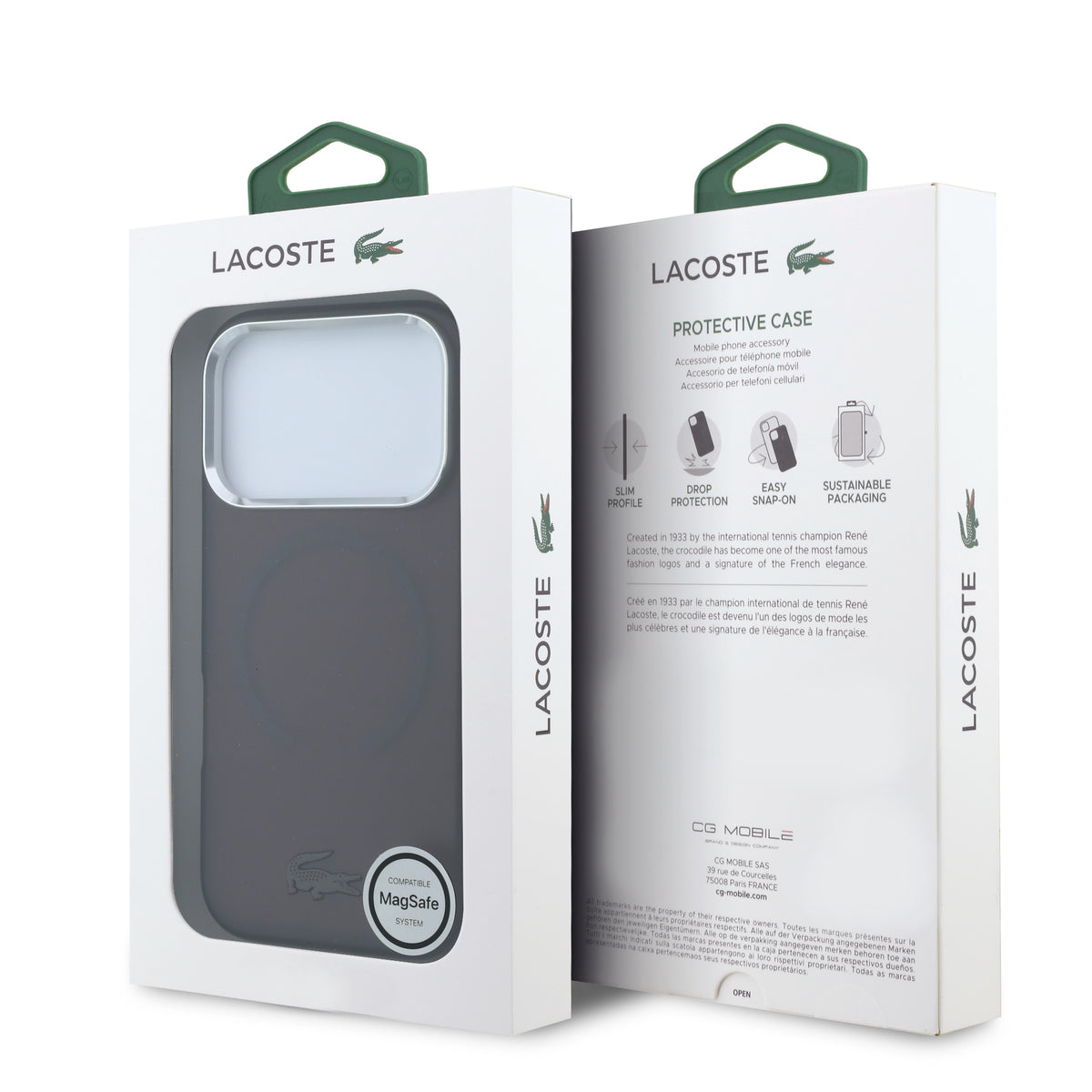 Lacoste LCHMP18L6UFRTDR IML Frosted MagSafe Case for iPhone 18 Pro / 17 Pro Burgundy