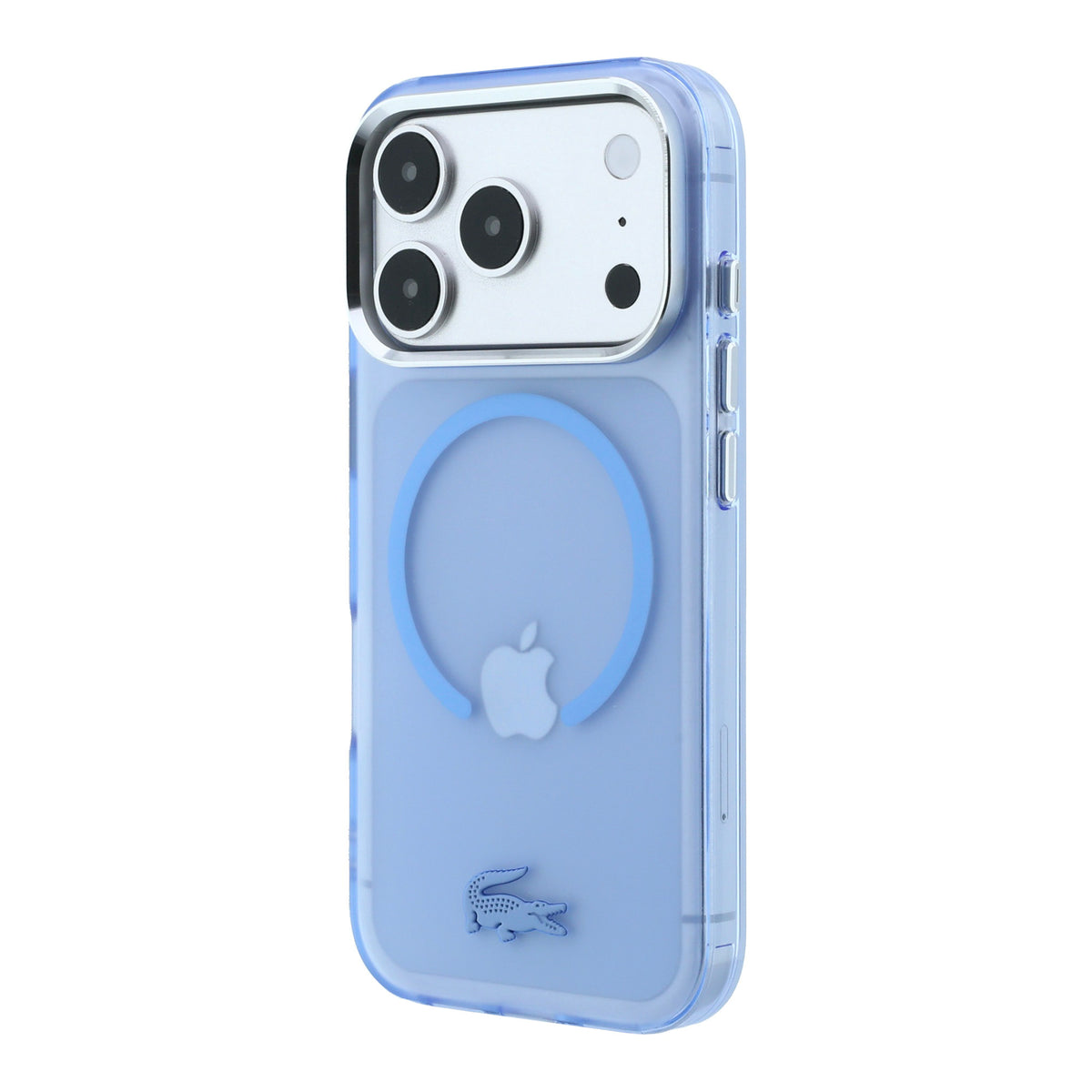 Lacoste LCHMP18L6UFRTLB IML Frosted MagSafe Case for iPhone 18 Pro / 17 Pro Light Blue