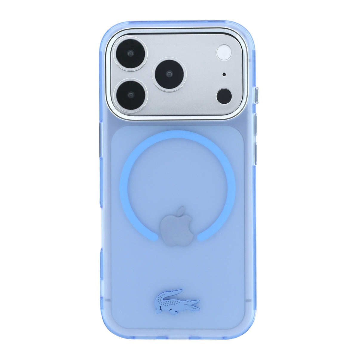 Lacoste LCHMP18L6UFRTLB IML Frosted MagSafe Case for iPhone 18 Pro / 17 Pro Light Blue