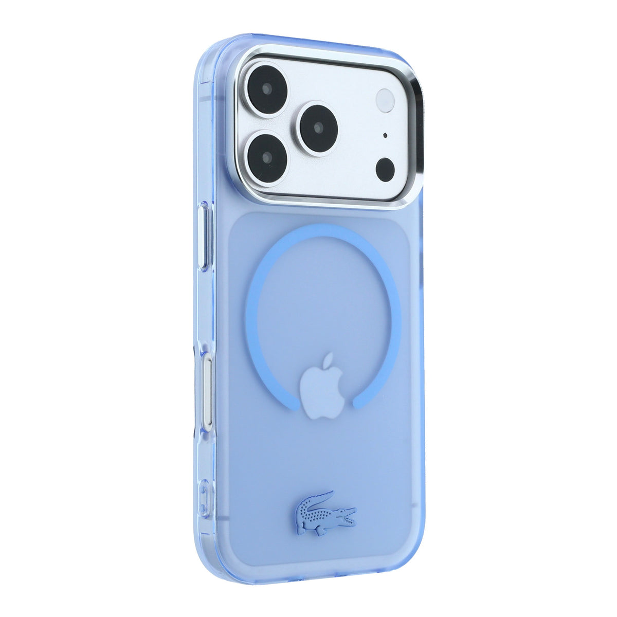 Lacoste LCHMP18L6UFRTLB IML Frosted MagSafe Case for iPhone 18 Pro / 17 Pro Light Blue