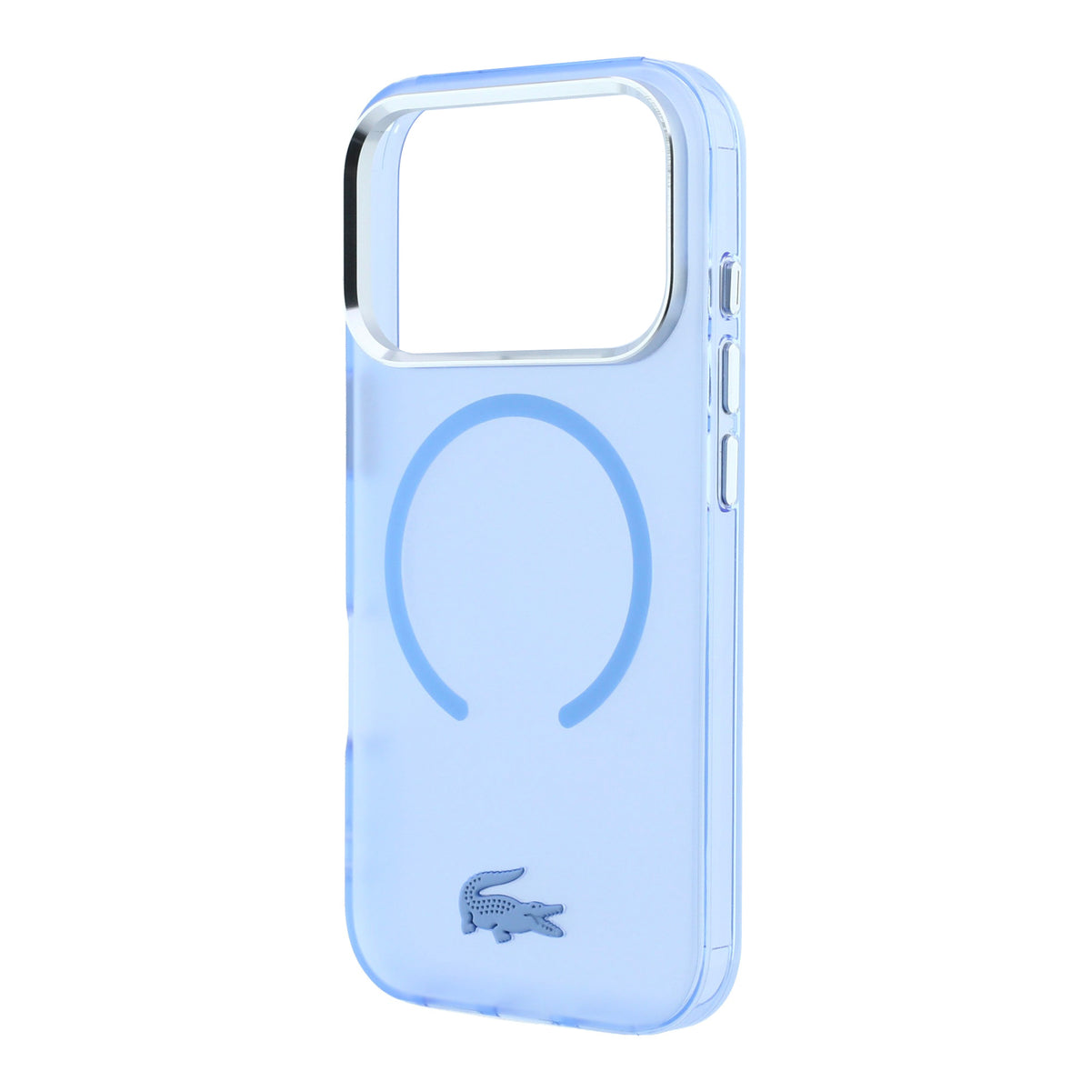 Lacoste LCHMP18L6UFRTLB IML Frosted MagSafe Case for iPhone 18 Pro / 17 Pro Light Blue