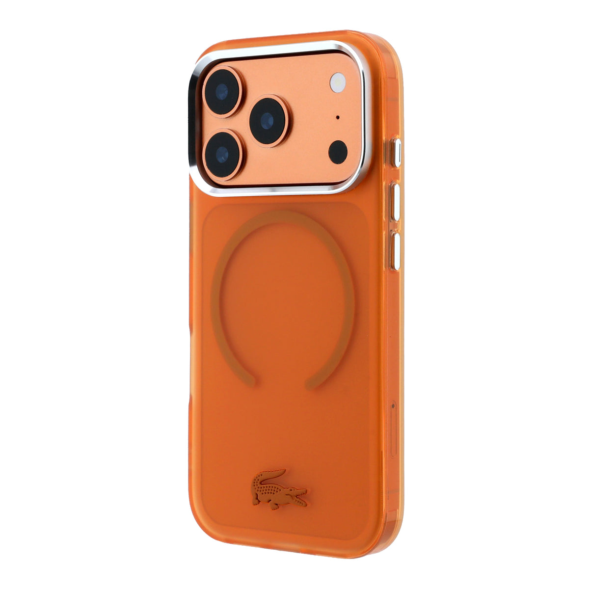 Lacoste LCHMP18X6UFRTO IML Frosted MagSafe Case for iPhone 18 Pro Max / 17 Pro Max Orange