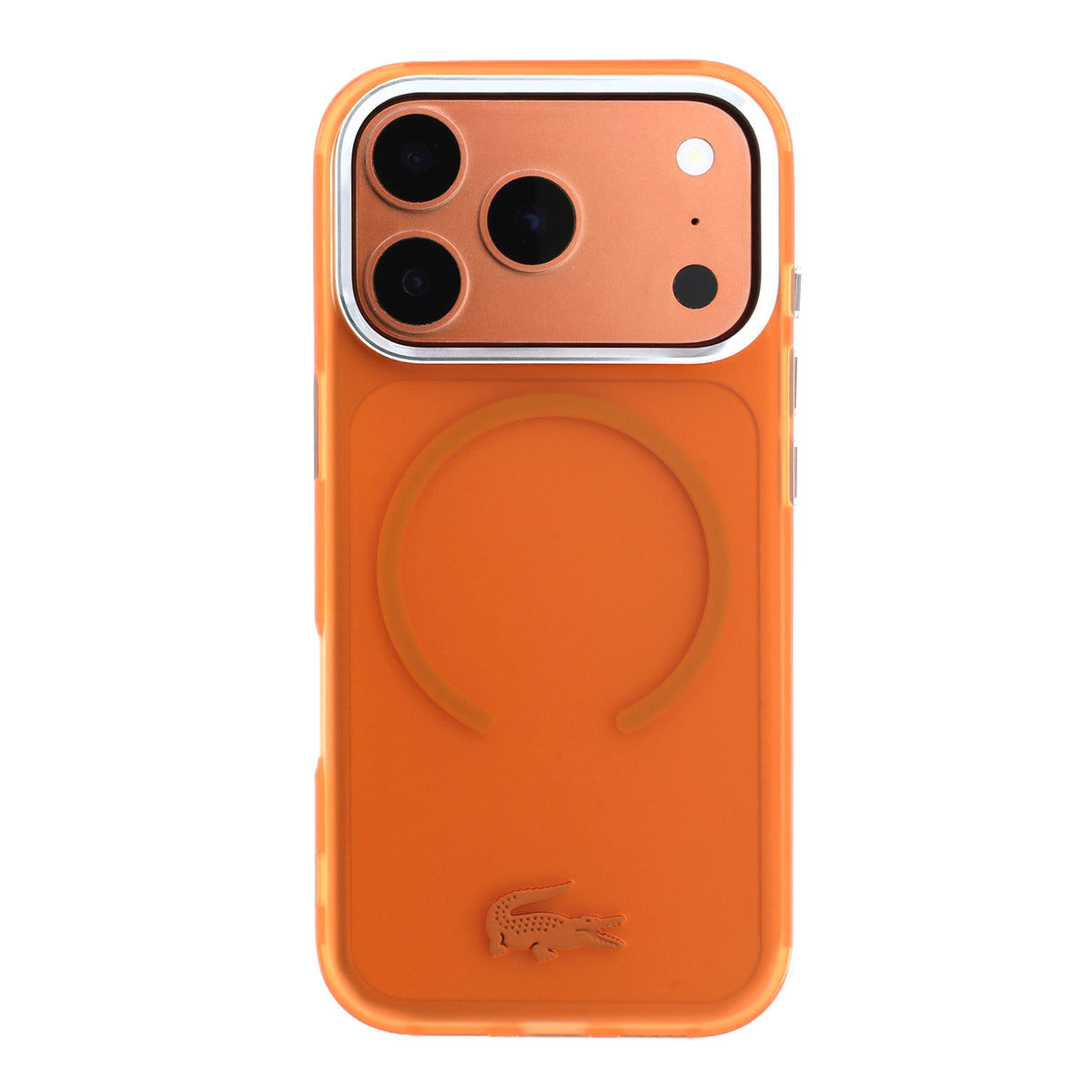 Lacoste LCHMP18X6UFRTO IML Frosted MagSafe Case for iPhone 18 Pro Max / 17 Pro Max Orange