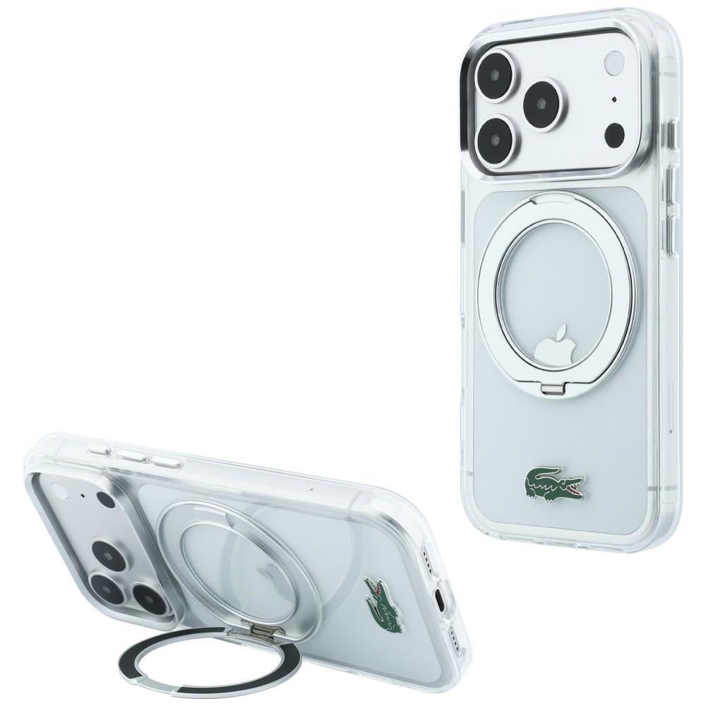 Lacoste IML Glossy Finish with Ring Stand MagSafe for iPhone 18 Pro / 17 Pro clear