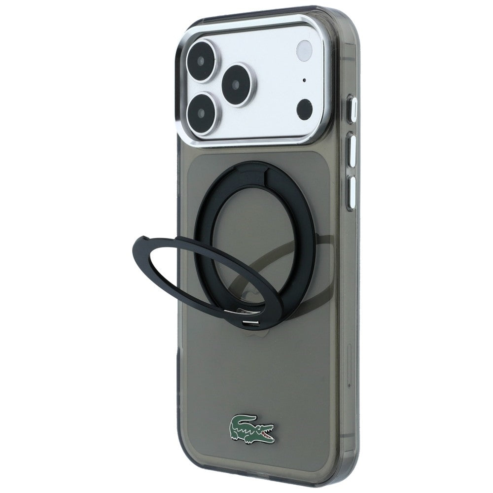 Lacoste IML Glossy Finish with Ring Stand MagSafe for iPhone 18 Pro Max / 17 Pro Max black
