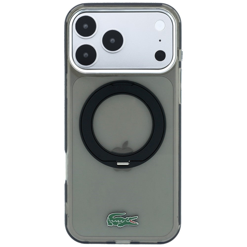 Lacoste IML Glossy Finish with Ring Stand MagSafe for iPhone 18 Pro Max / 17 Pro Max black