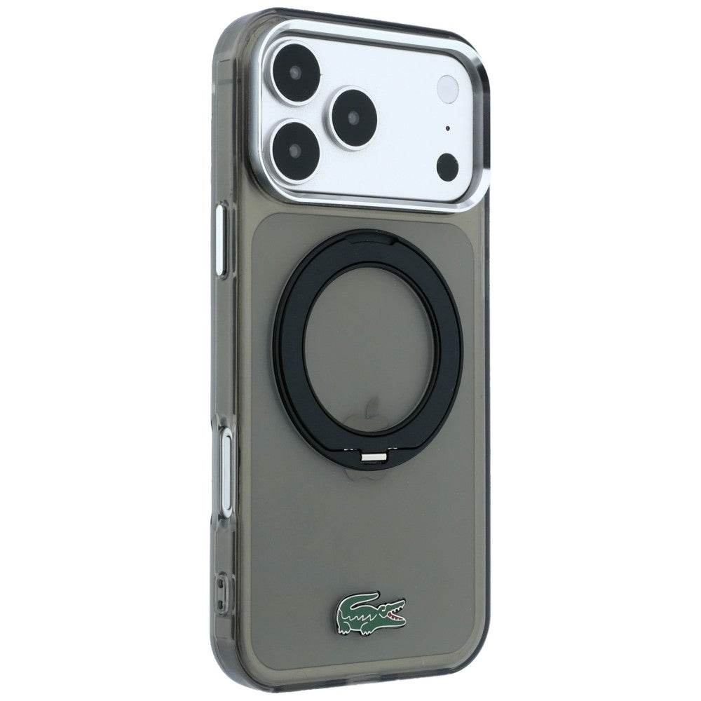 Lacoste IML Glossy Finish with Ring Stand MagSafe for iPhone 18 Pro Max / 17 Pro Max black