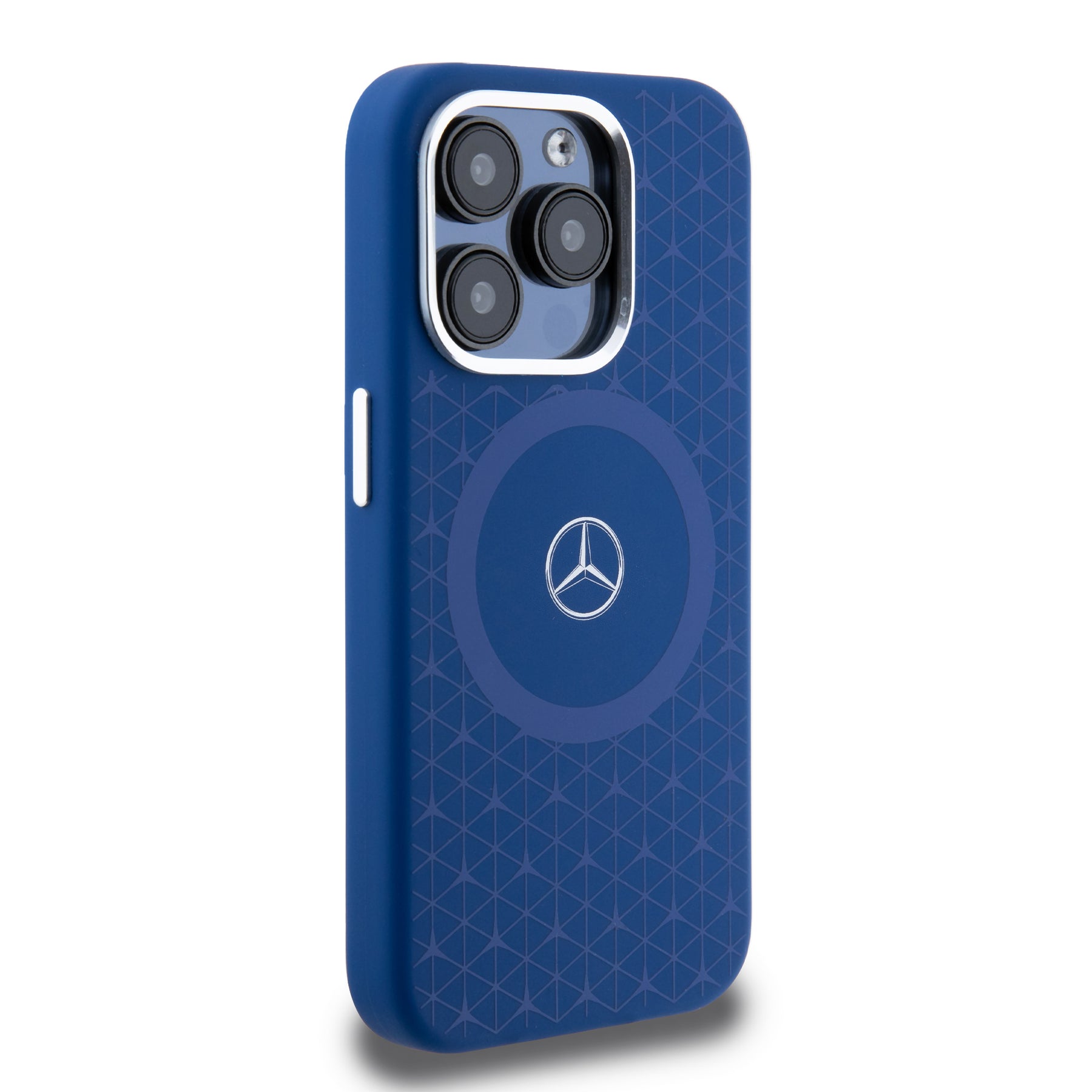 Mercedes MEHMP15L23SGPV for iPhone 15 Pro PC/TPU Star pattern and Circle, Blue MagSafe