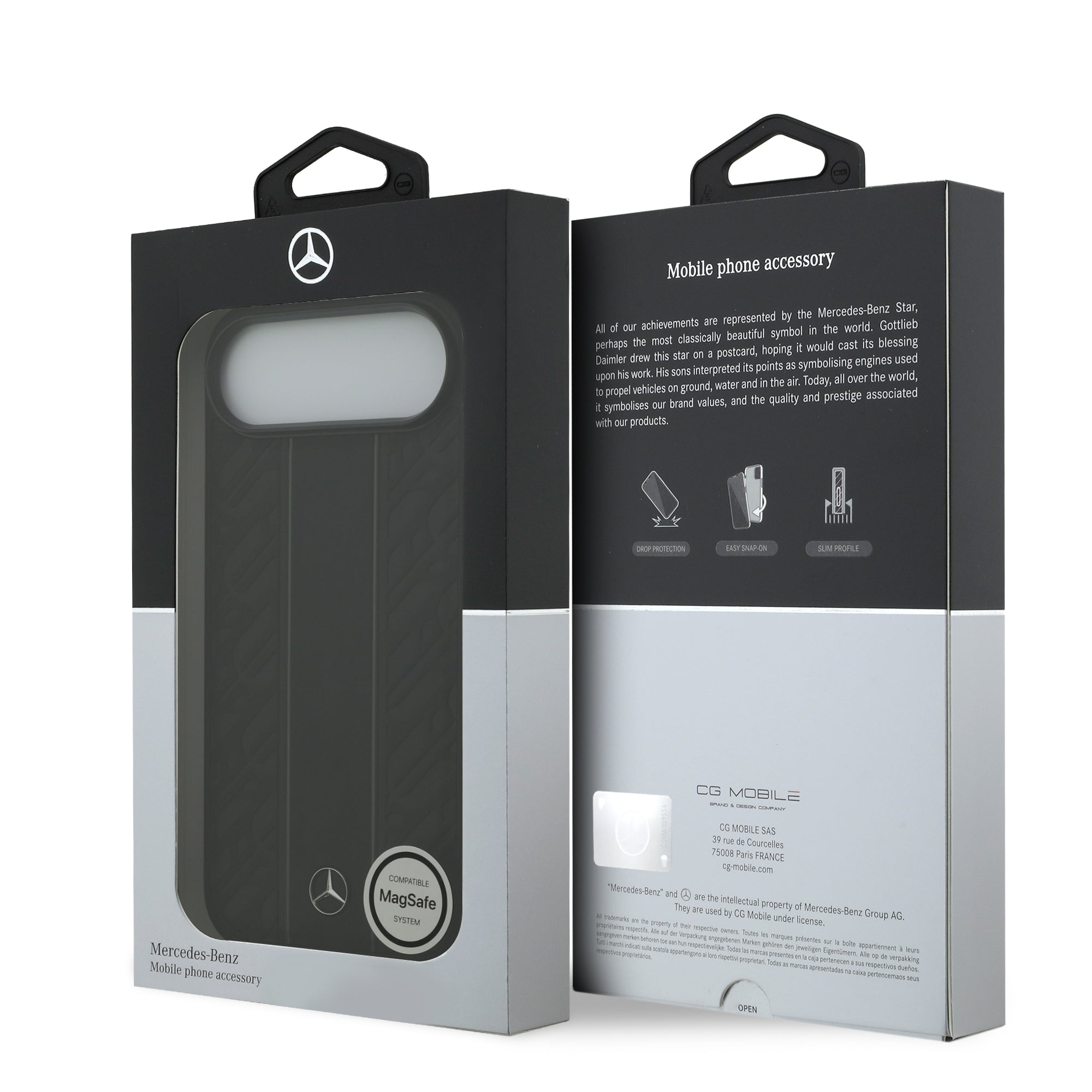 MB MEHMP17M25RLDLKH HardCase MagSafe LEATHER W/ LAUREL LEAVES AND StripeS Black IPHONE 17 Air